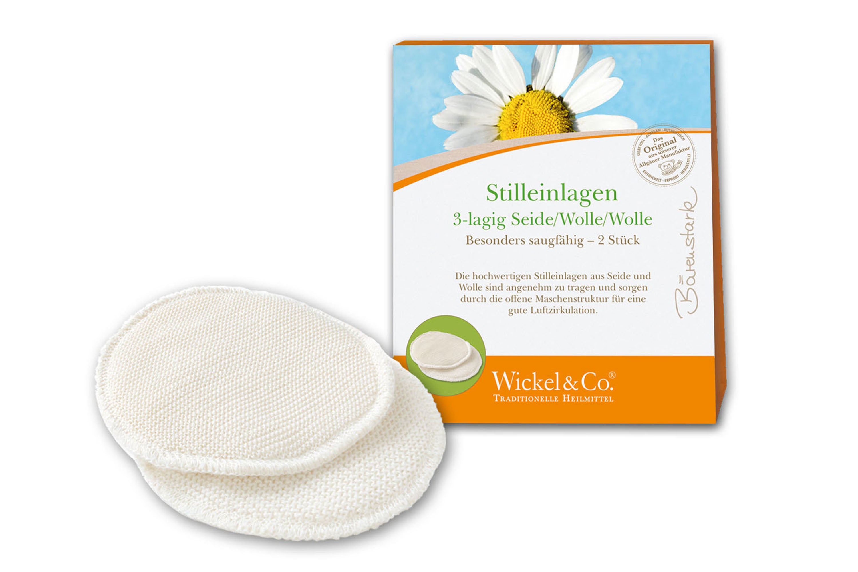 Nursing pads silk/wool/wool (Ø 13 cm)