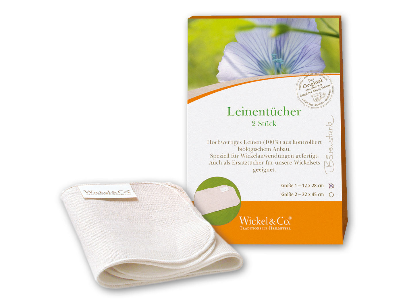 Leinentücher Gr.1 (2 Stück) - Wickel & Co.® - 4260646096232