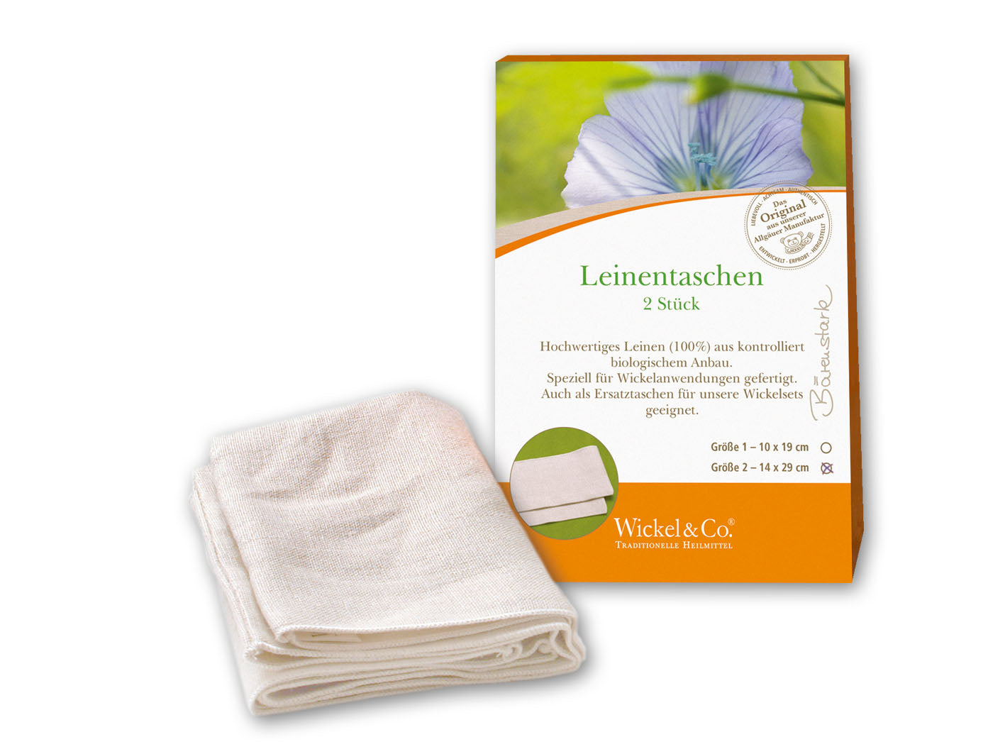 Leinentaschen Gr.2 (2 Stück) - Wickel & Co.® - 4260646096324