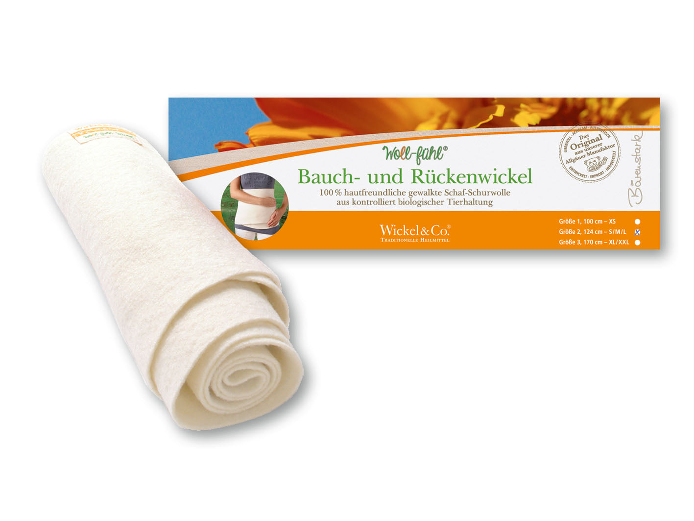 Woll-fühl® Bauch- und Rückenwickel für Erwachsene - Wickel &amp; Co.® - 4260646090018