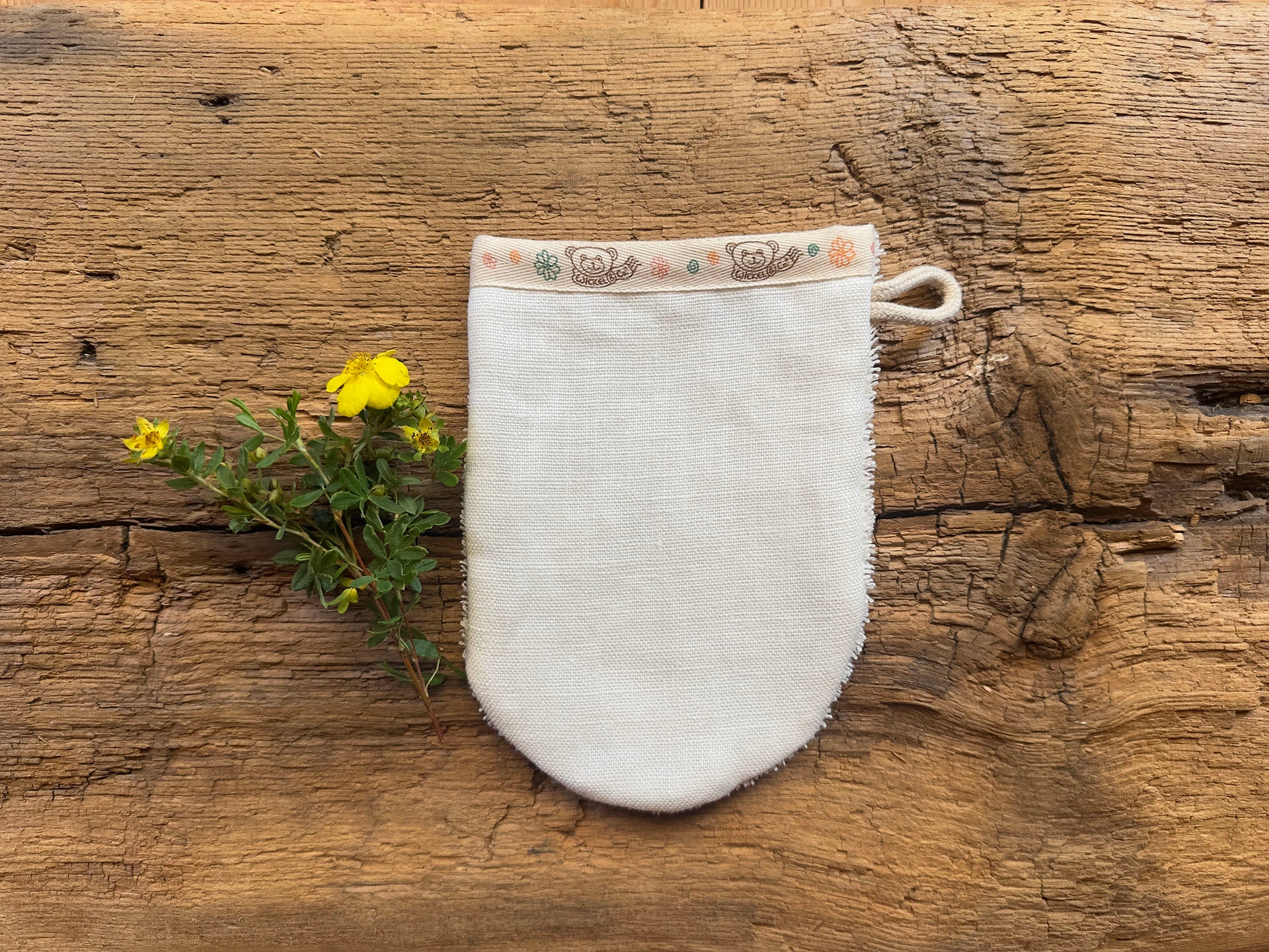 Linen terry washing glove