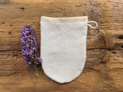 Leinen-Frottee-Waschhandschuh