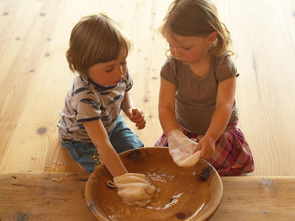 Leinen-Frottee Waschhandschuh - Wickel &amp; Co.® - 4260646093071